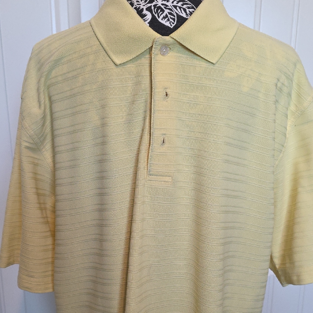 Pga Tour Light Yellow Polo Shirt
